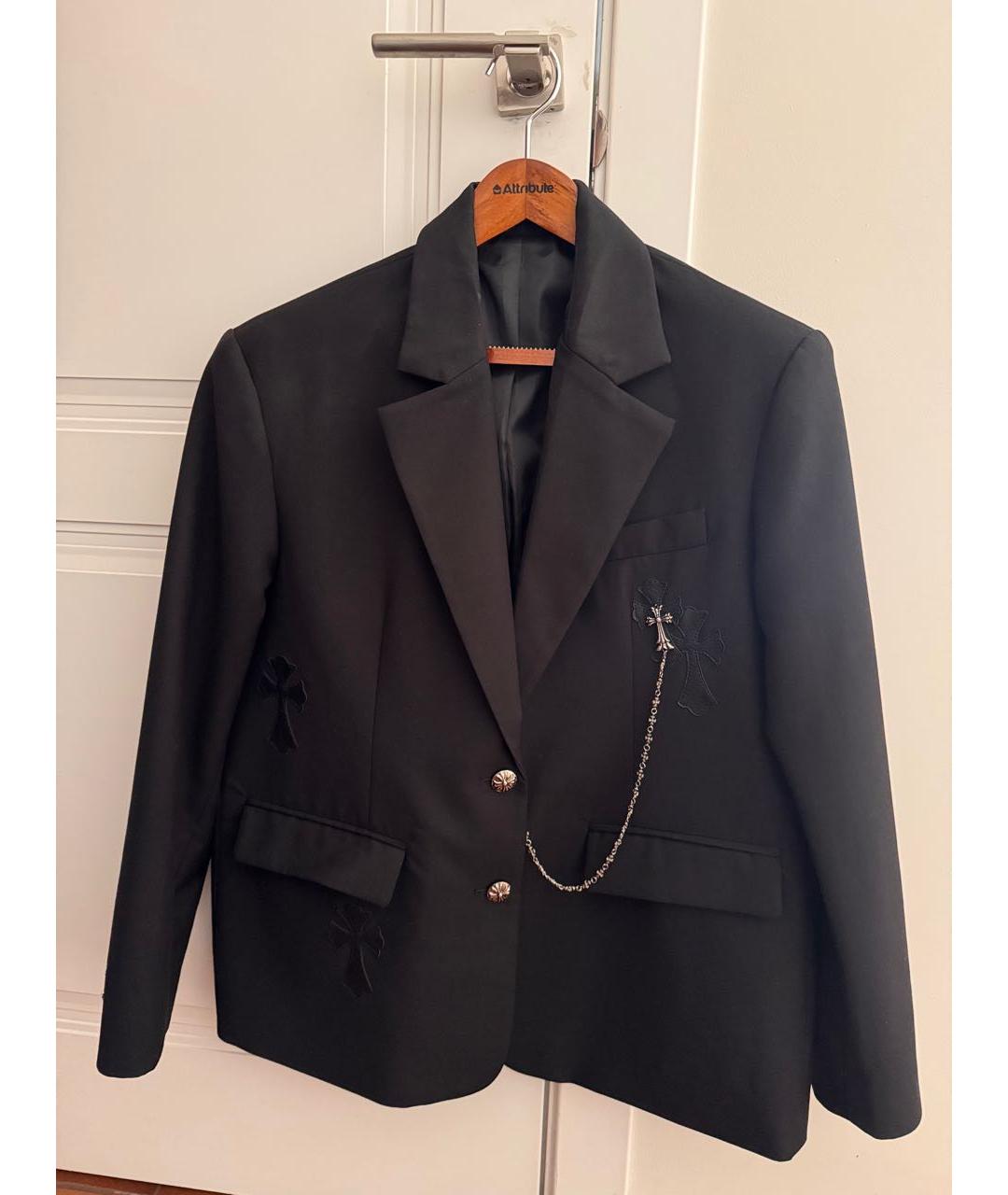 CHROME HEARTS Черный хлопковый жакет/пиджак, фото 8