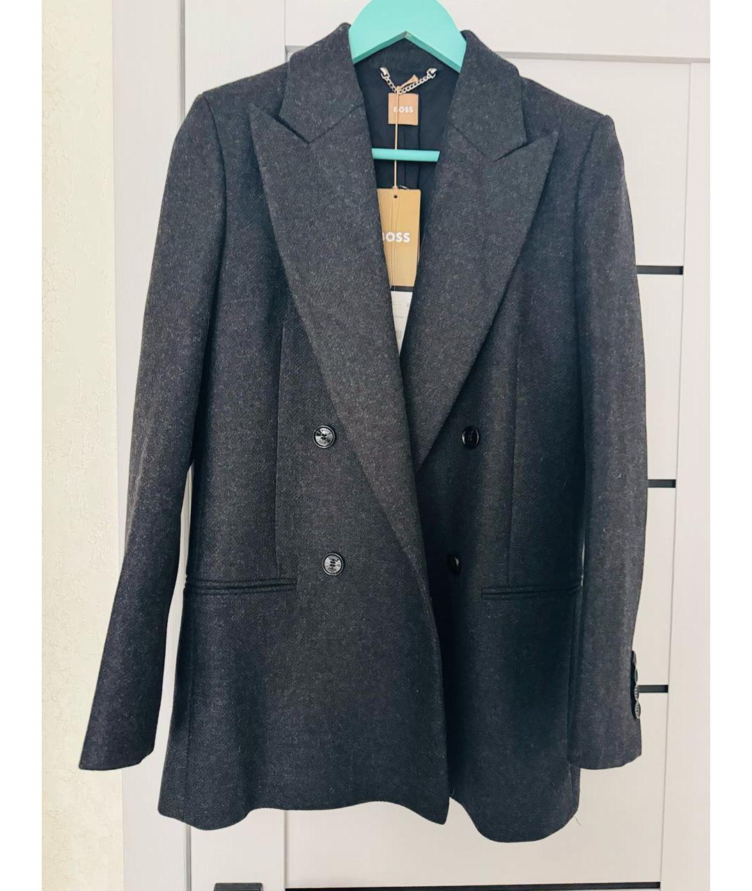 HUGO BOSS Черный шерстяной жакет/пиджак, фото 5