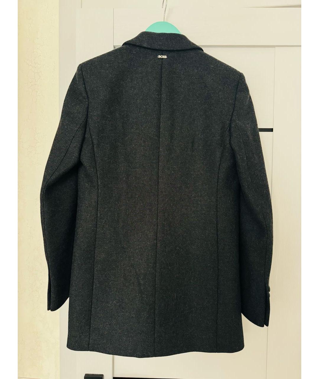 HUGO BOSS Черный шерстяной жакет/пиджак, фото 2