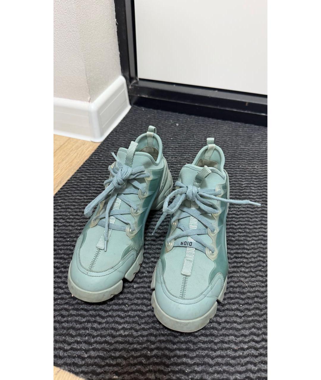 CHRISTIAN DIOR Бирюзовые неопреновые кроссовки, фото 4