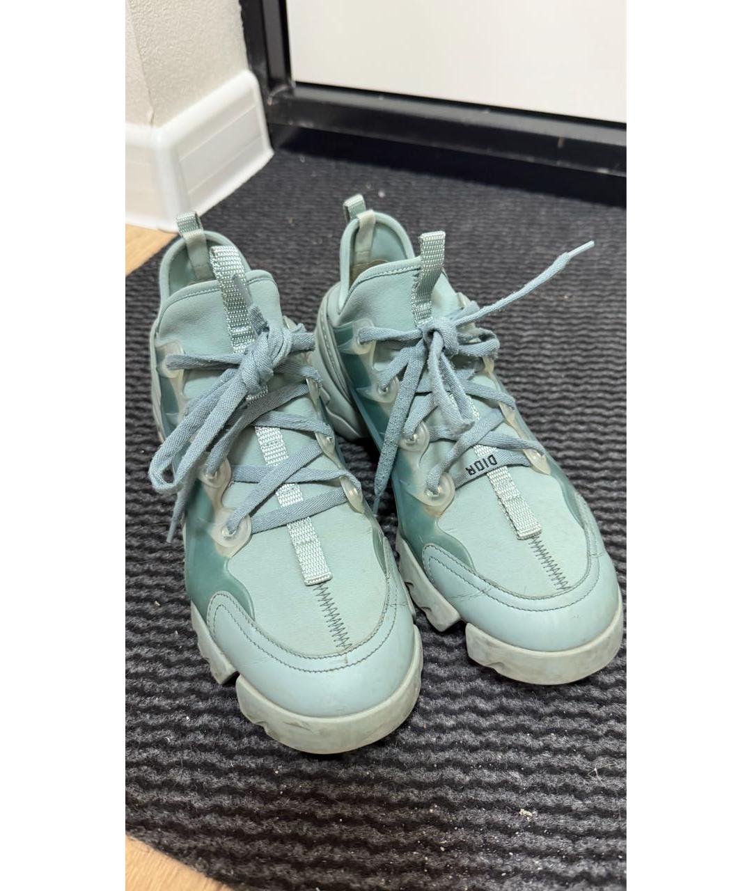 CHRISTIAN DIOR Бирюзовые неопреновые кроссовки, фото 2