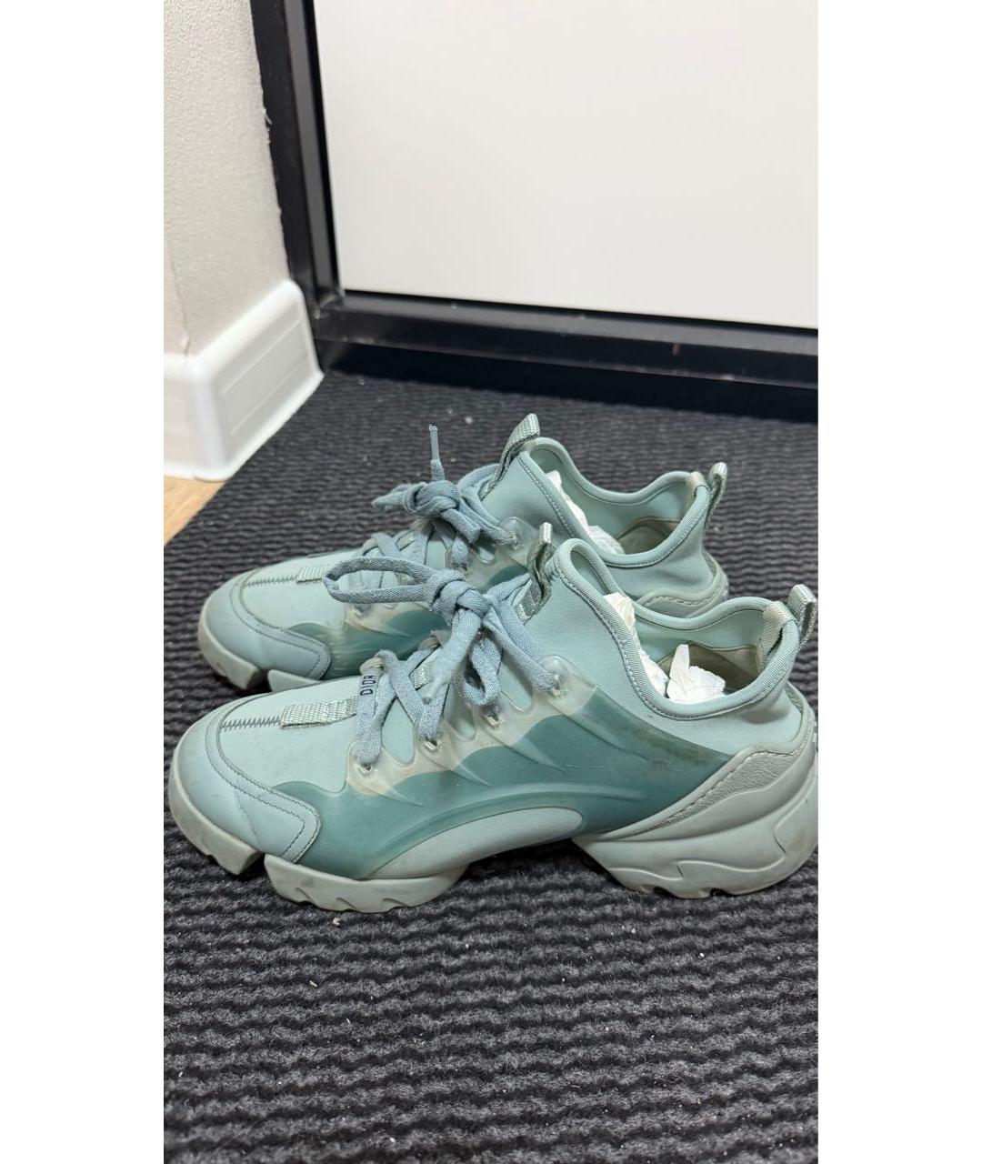 CHRISTIAN DIOR Бирюзовые неопреновые кроссовки, фото 5