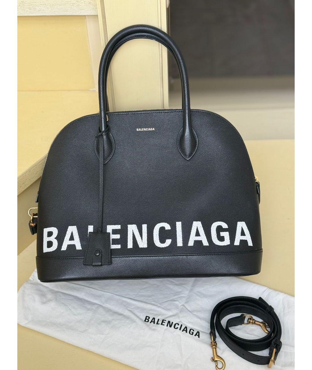 BALENCIAGA Черная кожаная сумка с короткими ручками, фото 9