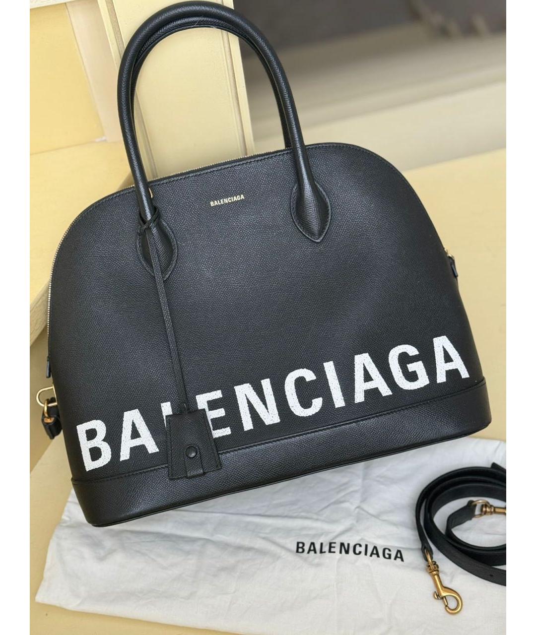 BALENCIAGA Черная кожаная сумка с короткими ручками, фото 8