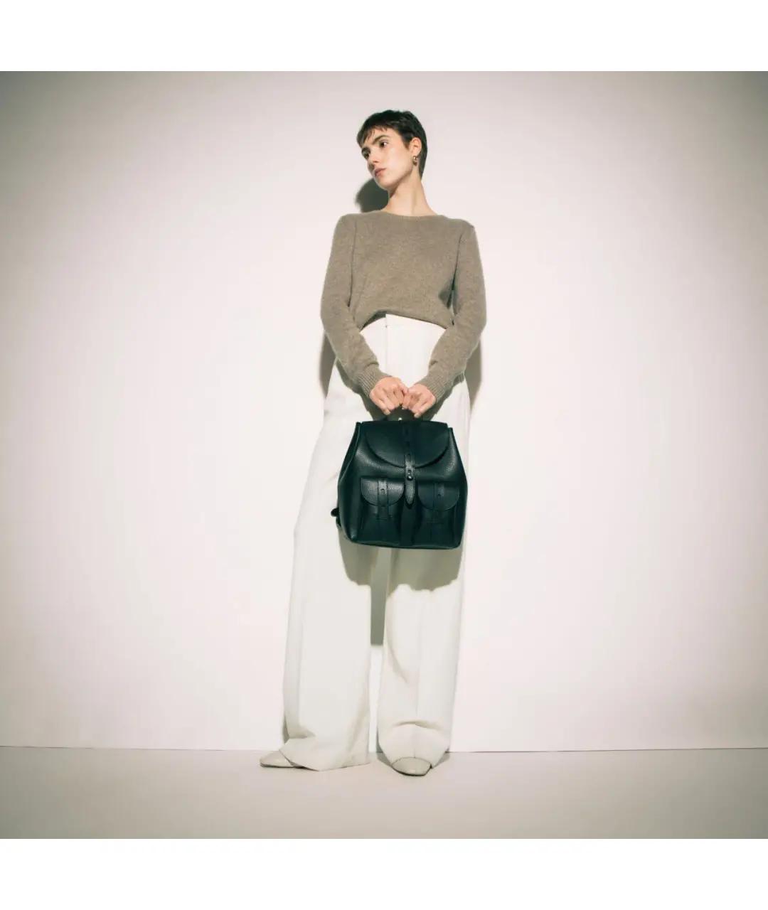 FURLA Черный кожаный рюкзак, фото 5