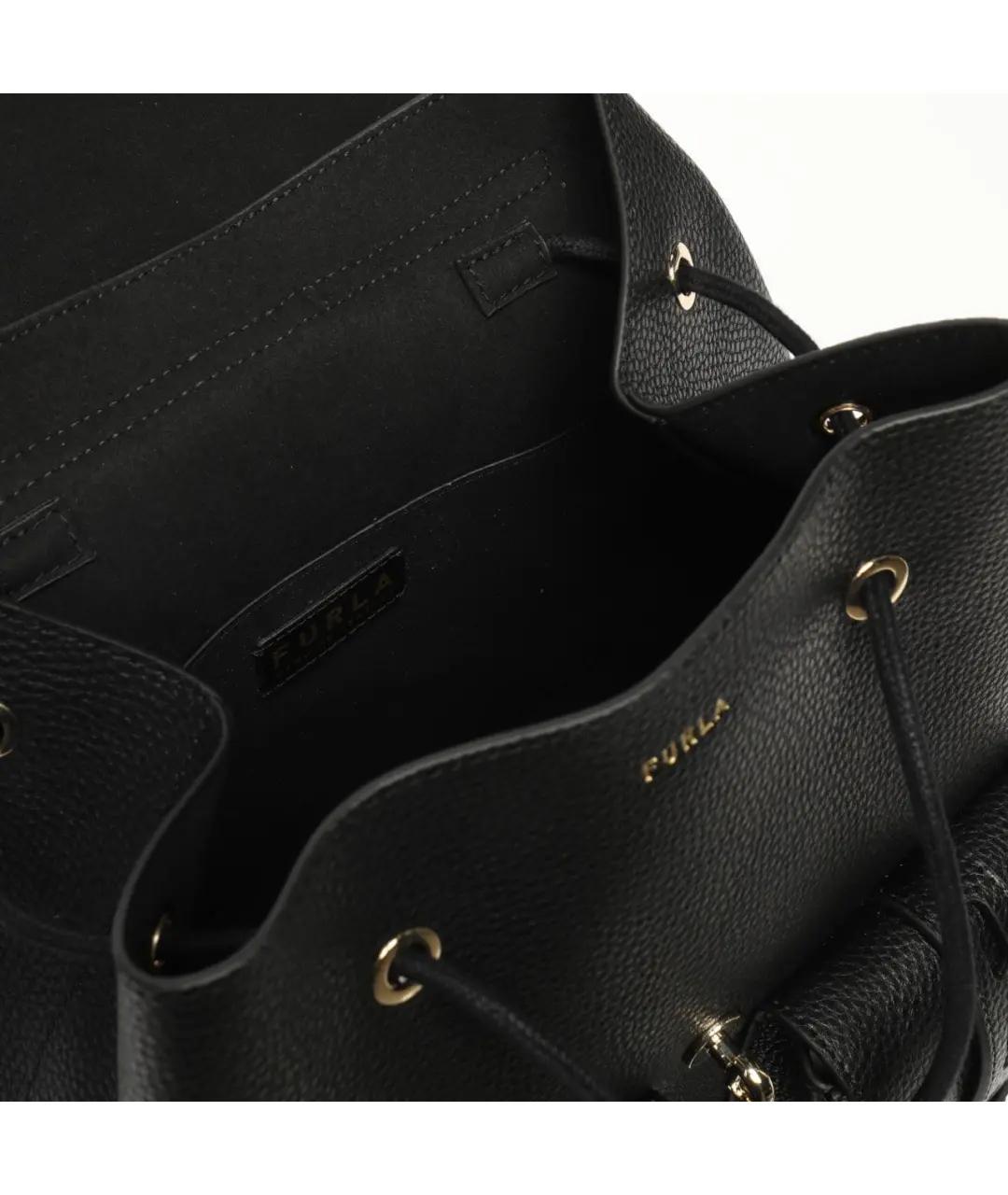 FURLA Черный кожаный рюкзак, фото 4