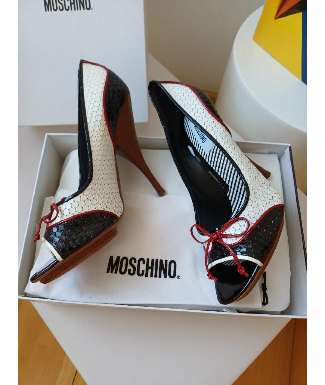MOSCHINO Мульти кожаные туфли, фото 6