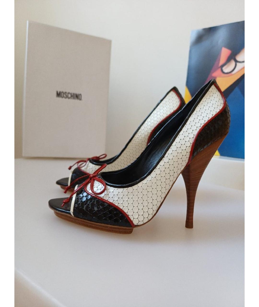 MOSCHINO Мульти кожаные туфли, фото 3