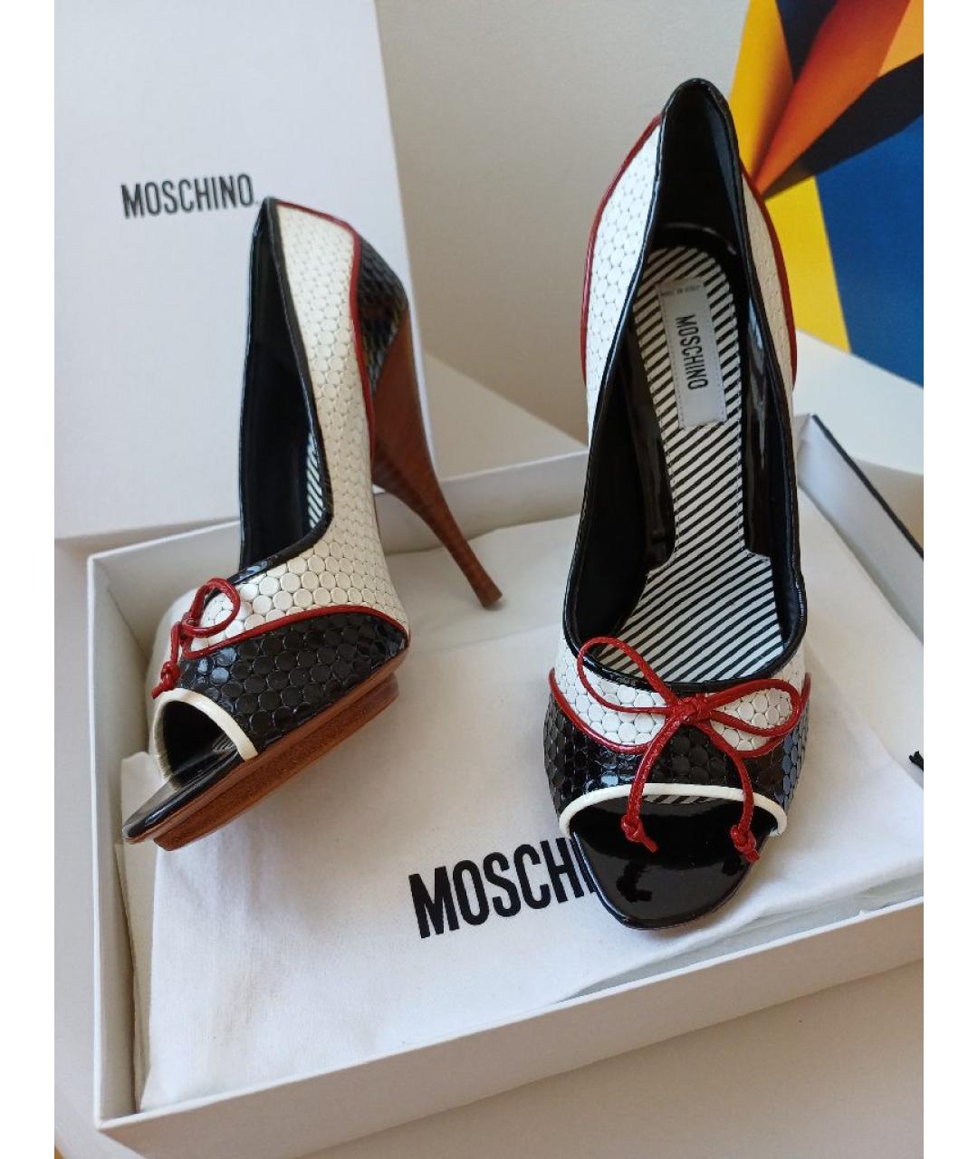 MOSCHINO Мульти кожаные туфли, фото 4