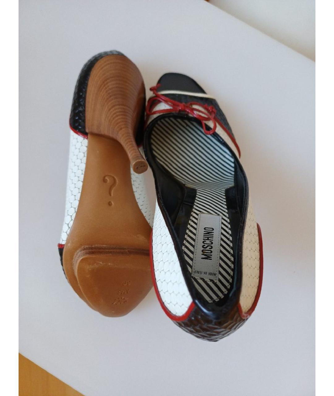 MOSCHINO Мульти кожаные туфли, фото 9