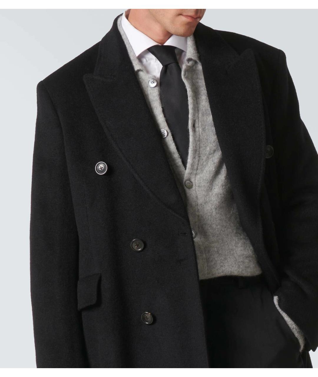 OUR LEGACY Черное шерстяное пальто, фото 4