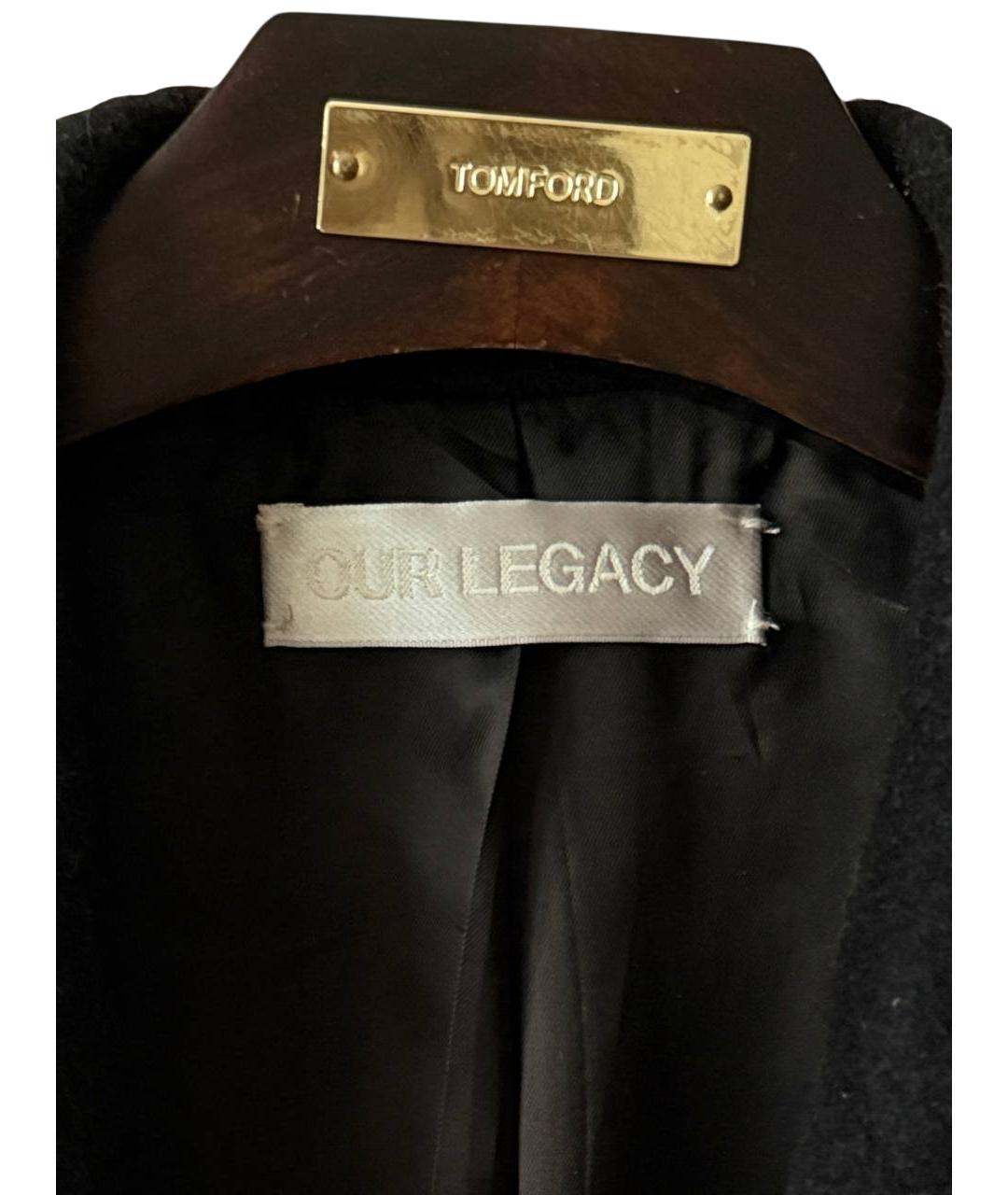 OUR LEGACY Черное шерстяное пальто, фото 8