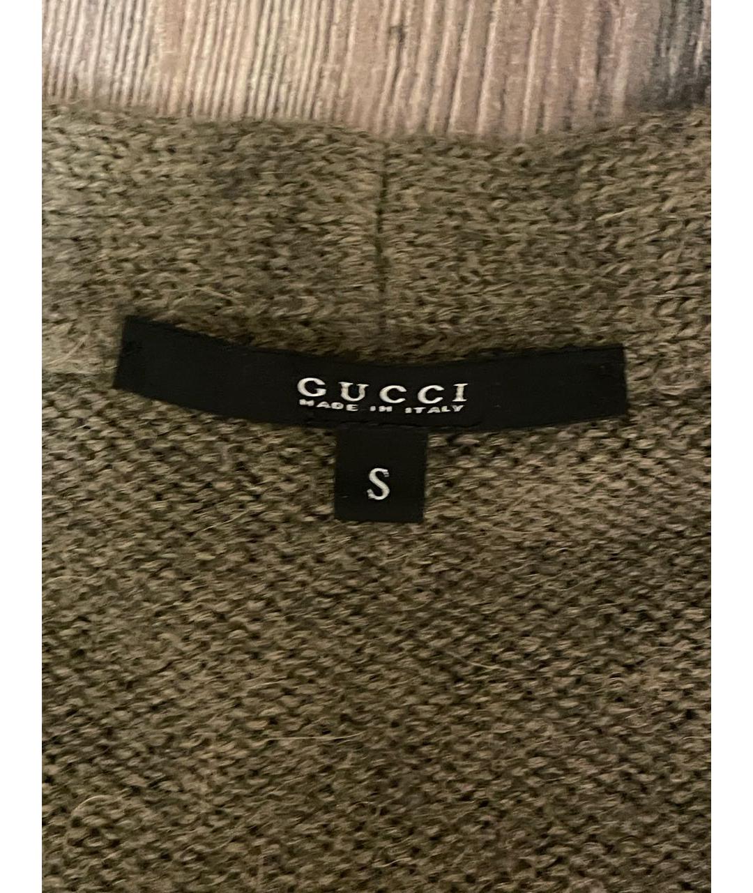 GUCCI Хаки шерстяной джемпер / свитер, фото 3