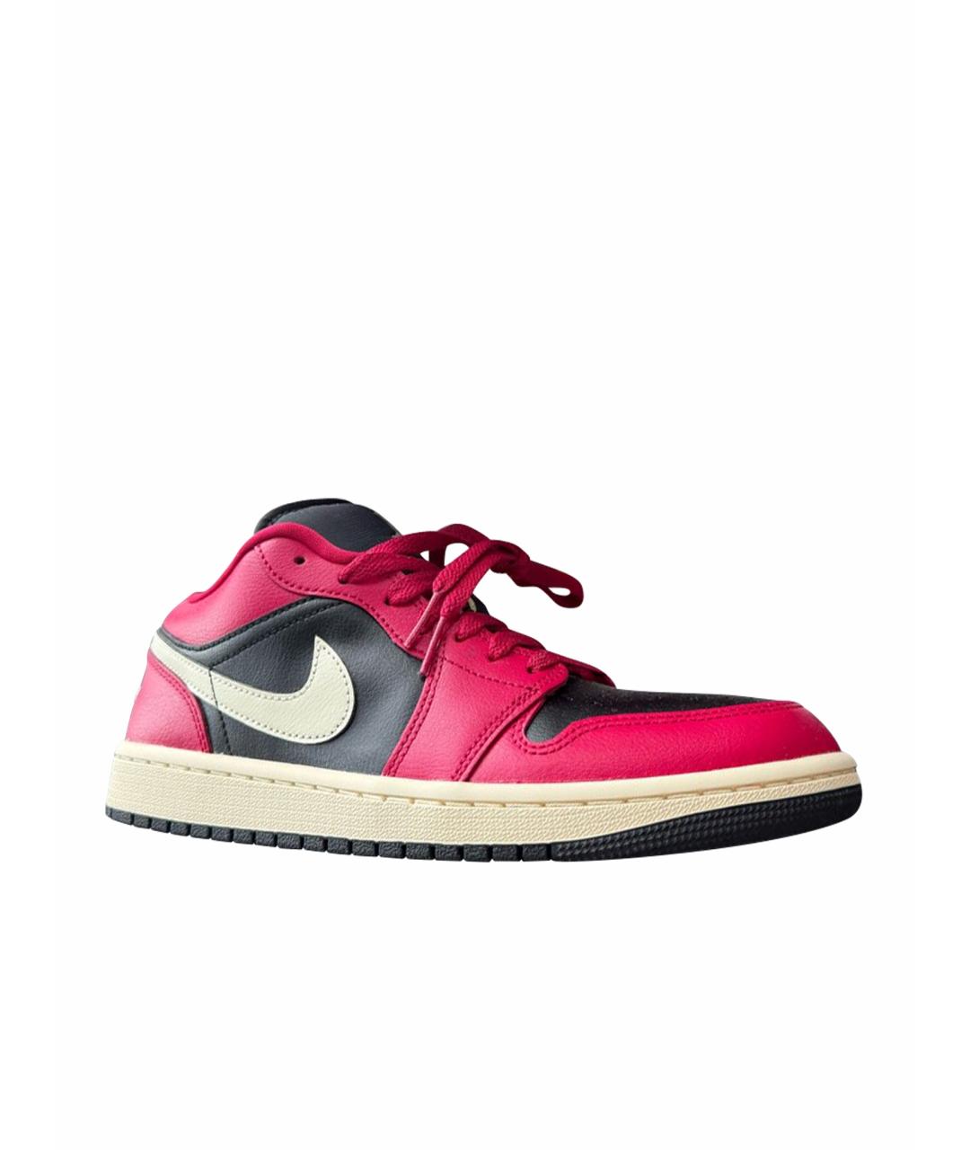 JORDAN Красные кожаные кроссовки, фото 1