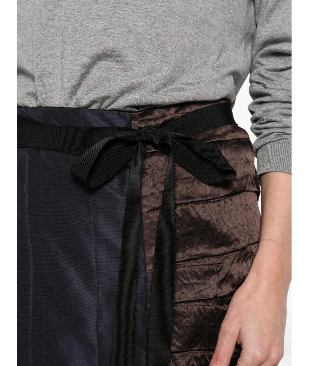 PRADA Мульти шелковая юбка миди, фото 3