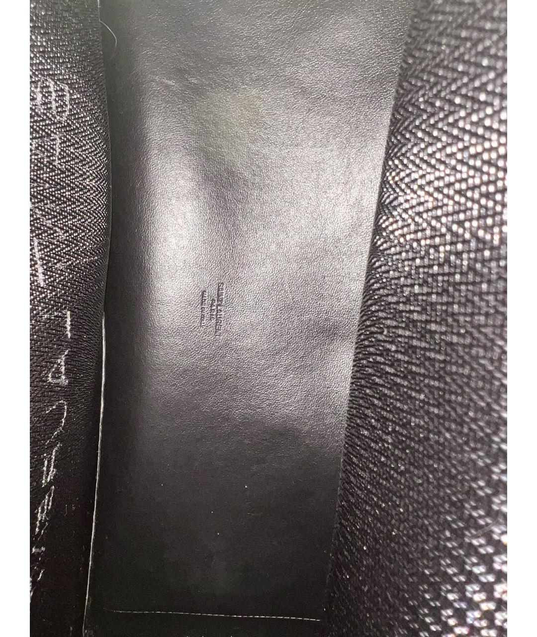 SAINT LAURENT Черная синтетическая сумка тоут, фото 4