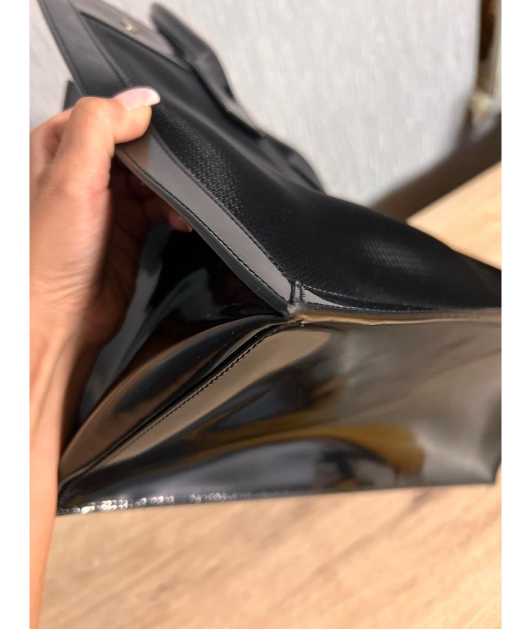SAINT LAURENT Черная синтетическая сумка тоут, фото 5