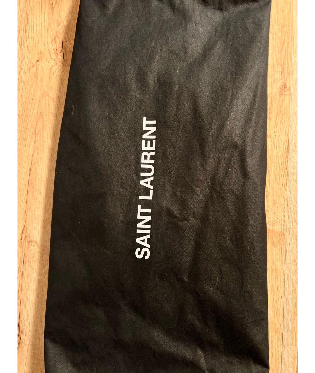 SAINT LAURENT Черная синтетическая сумка тоут, фото 7