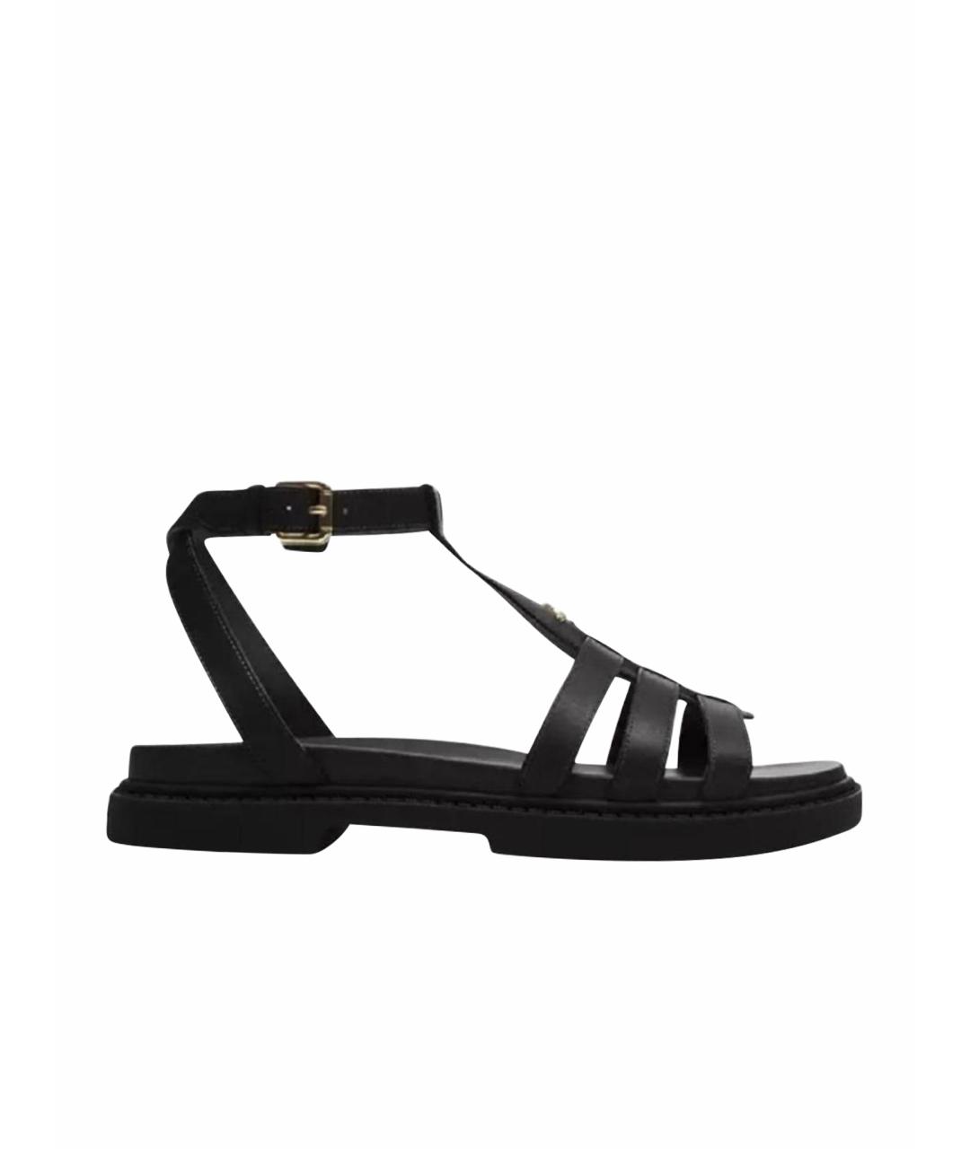 COACH Черные кожаные сандалии, фото 1