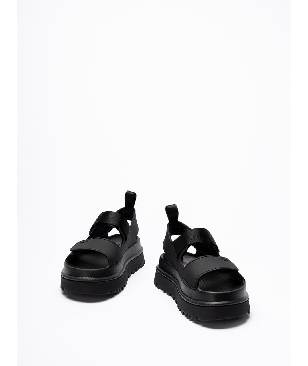 UGG AUSTRALIA Черные синтетические сандалии, фото 2