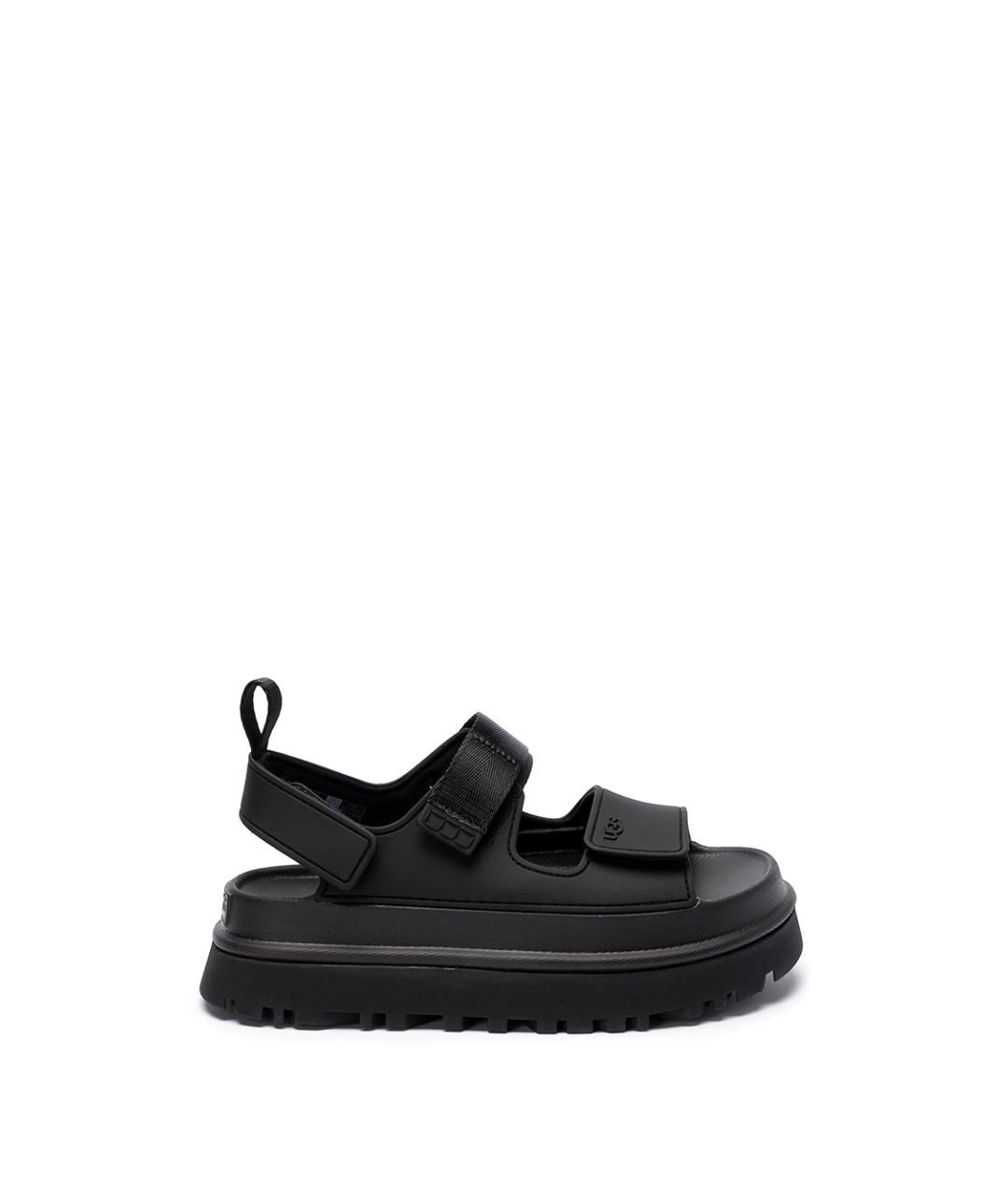 UGG AUSTRALIA Черные синтетические сандалии, фото 1