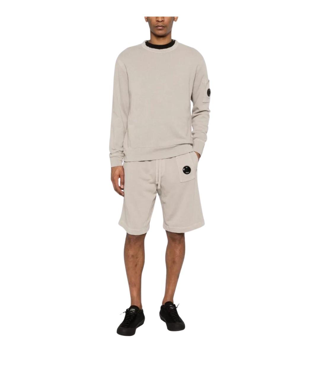 CP COMPANY Бежевые хлопковые шорты, фото 2