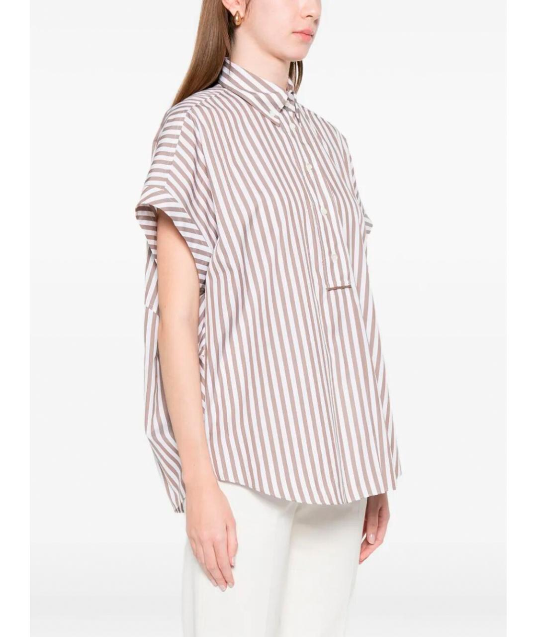 BRUNELLO CUCINELLI Мульти хлопковое повседневное платье, фото 3