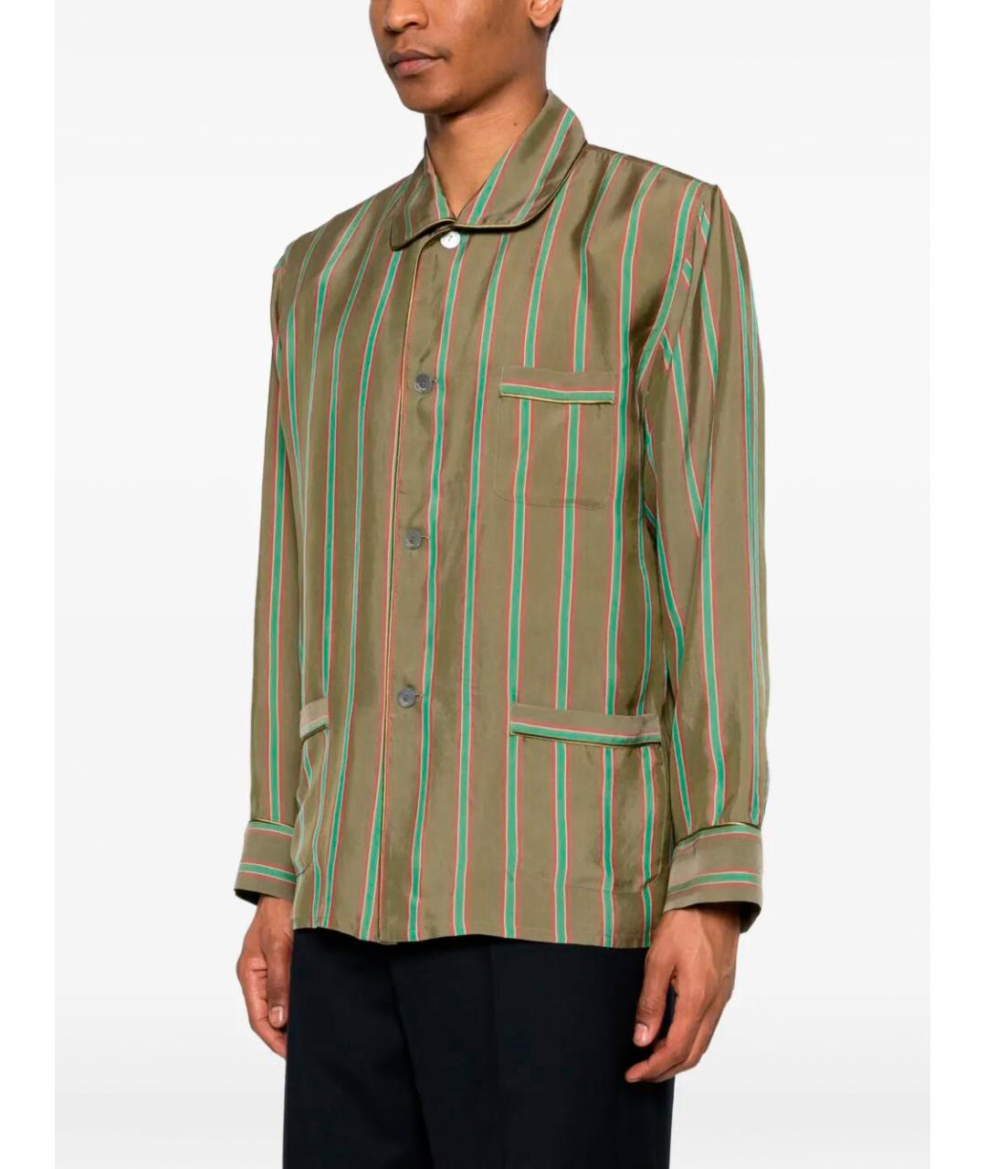 SAINT LAURENT Хаки кэжуал рубашка, фото 4