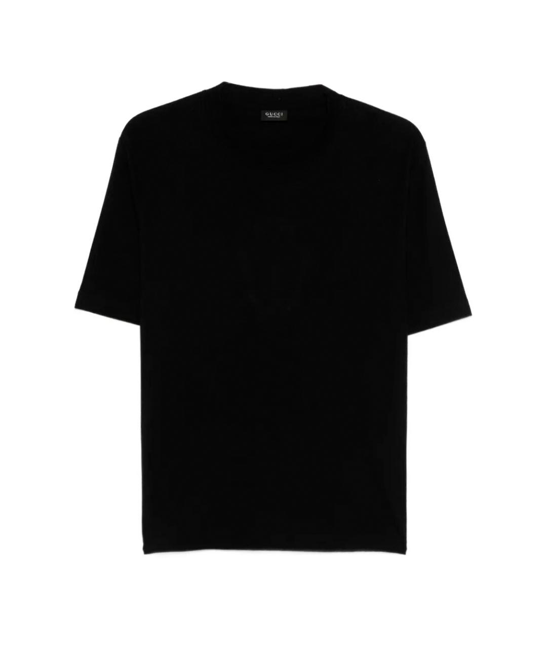 GUCCI Черная хлопковая футболка, фото 1