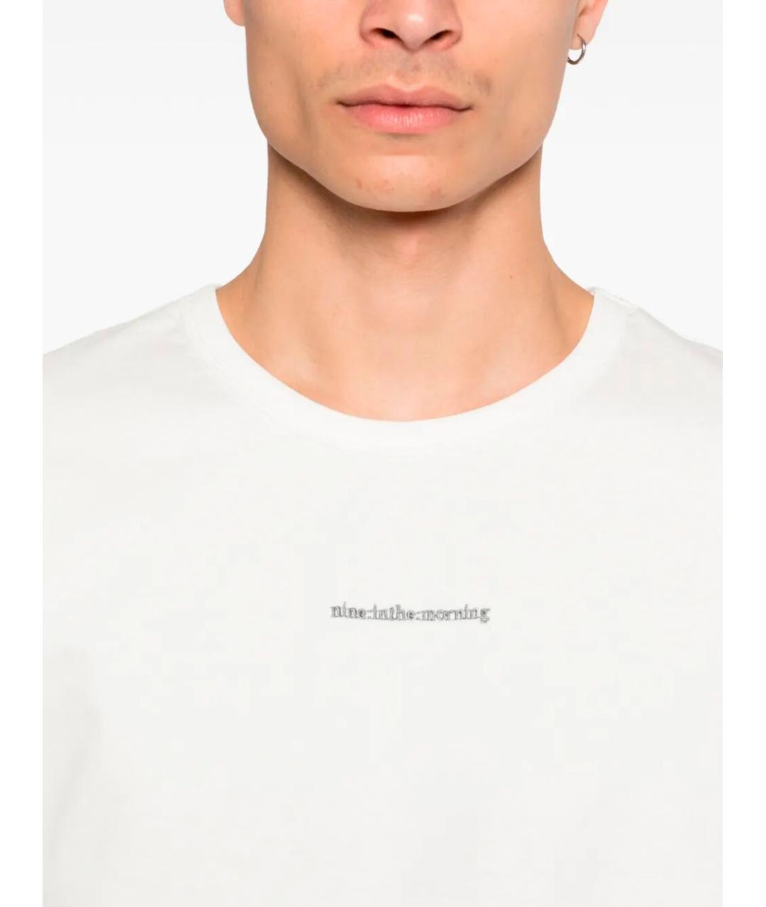 NINE IN THE MORNING Белая хлопковая футболка, фото 5