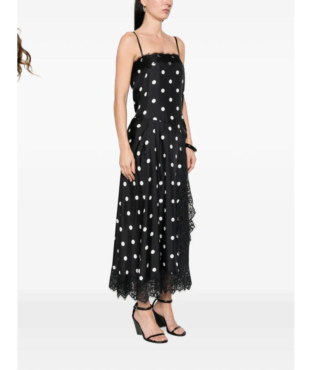 SPORTMAX Черное шелковое повседневное платье, фото 3