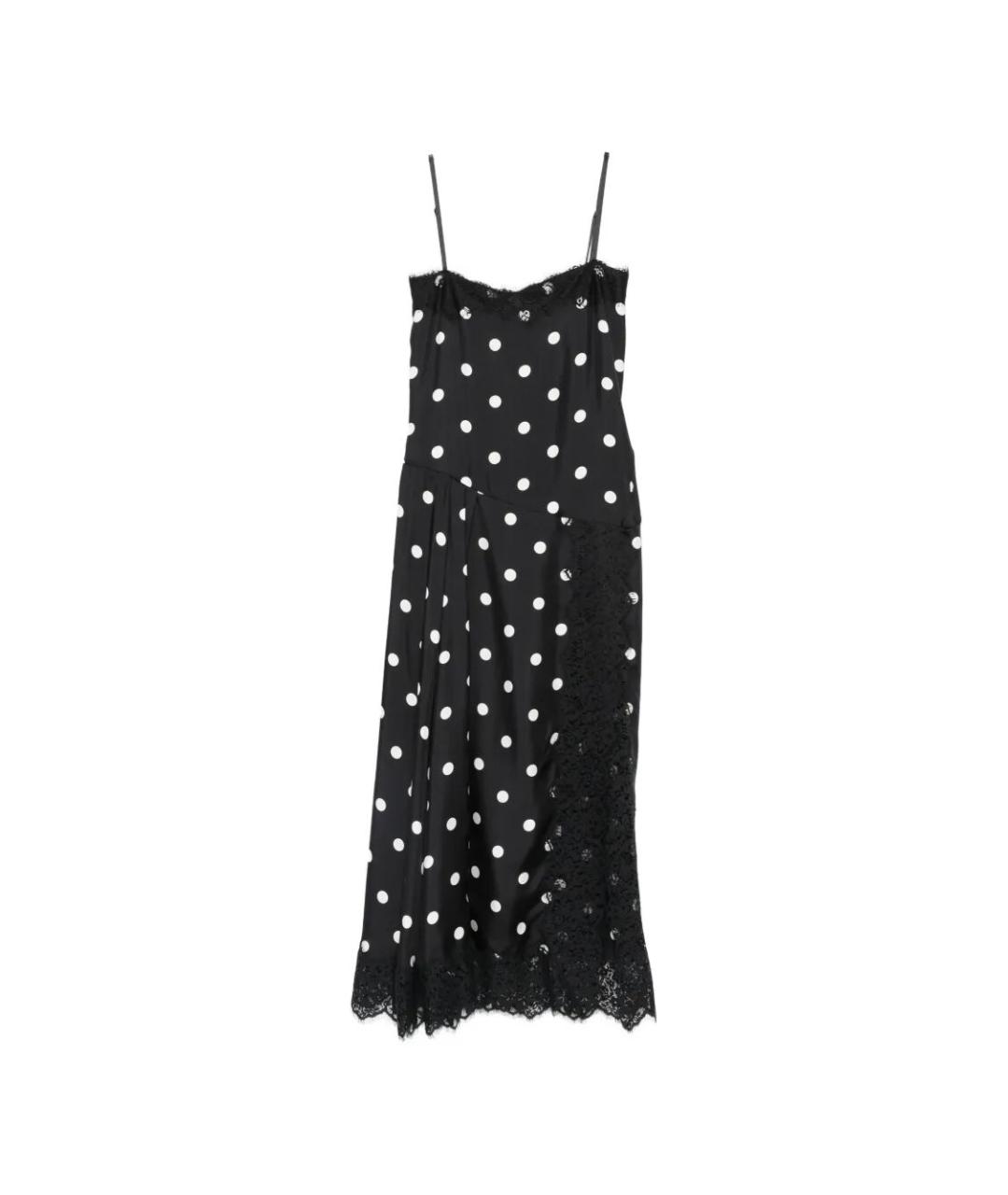 SPORTMAX Черное шелковое повседневное платье, фото 1