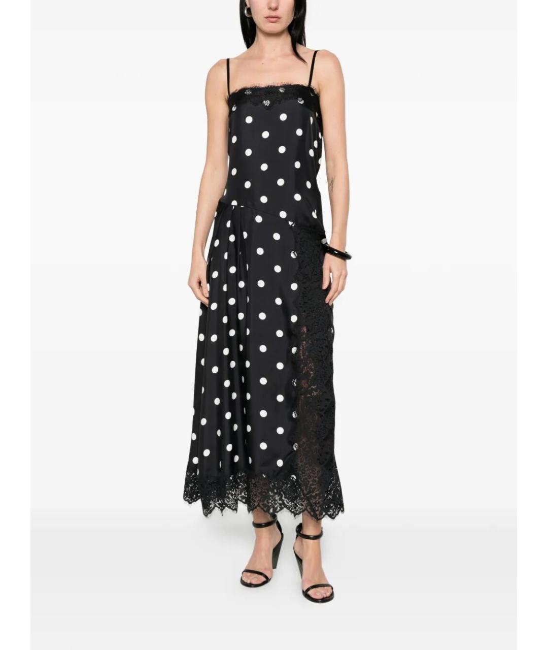 SPORTMAX Черное шелковое повседневное платье, фото 2