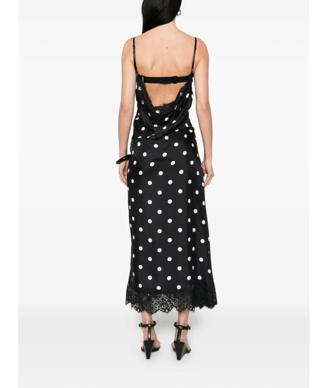 SPORTMAX Черное шелковое повседневное платье, фото 4