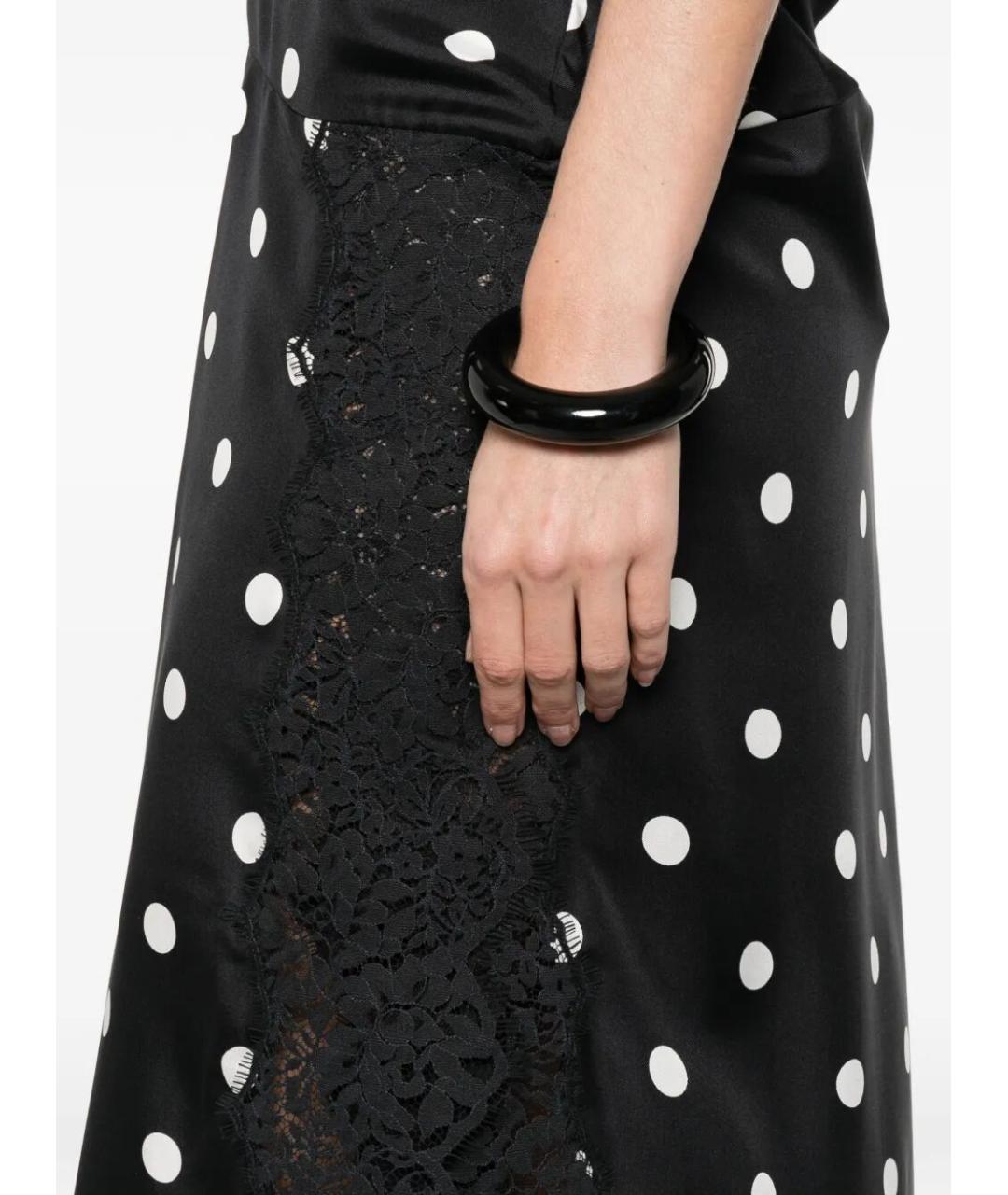 SPORTMAX Черное шелковое повседневное платье, фото 5