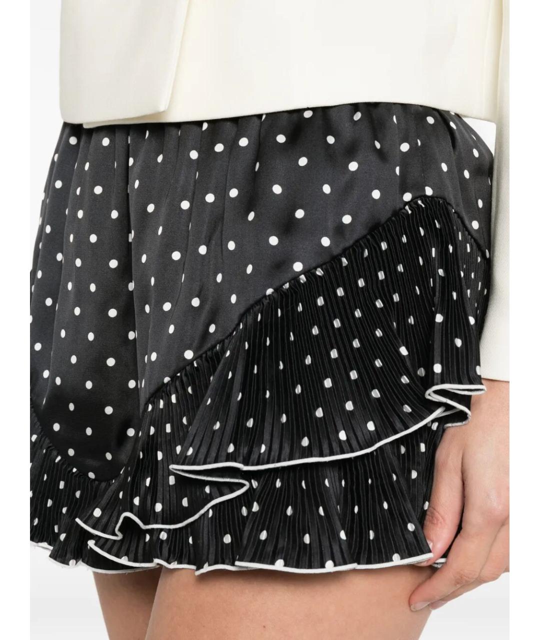 SELF-PORTRAIT Черная полиэстеровая юбка мини, фото 5