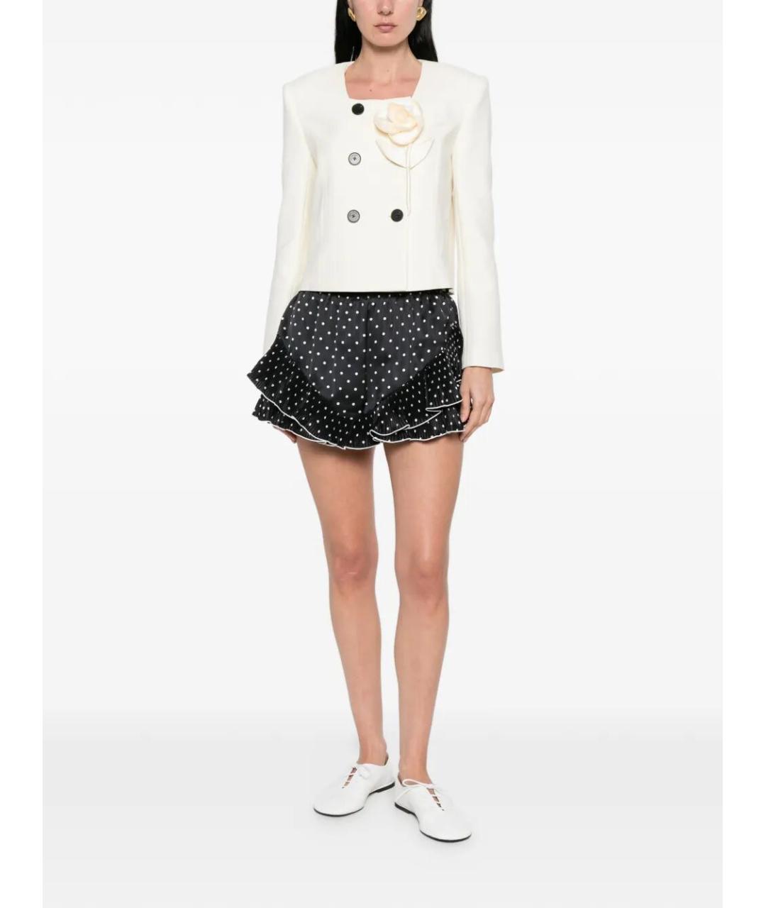 SELF-PORTRAIT Черная полиэстеровая юбка мини, фото 2