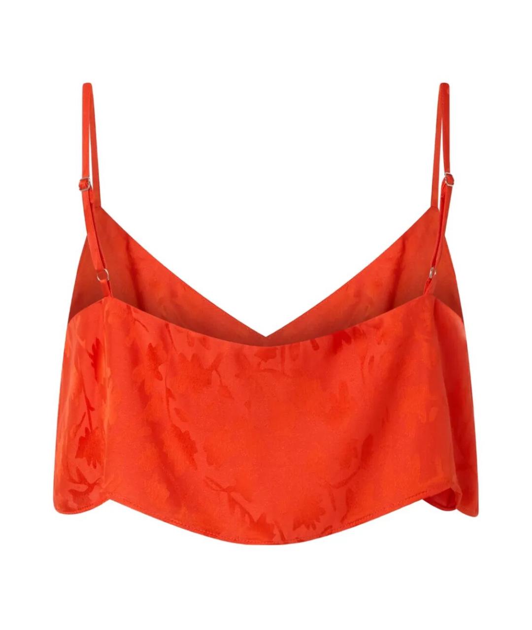 PINKO Оранжевая вискозная майка, фото 2