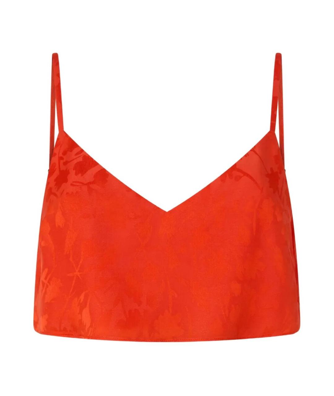 PINKO Оранжевая вискозная майка, фото 1