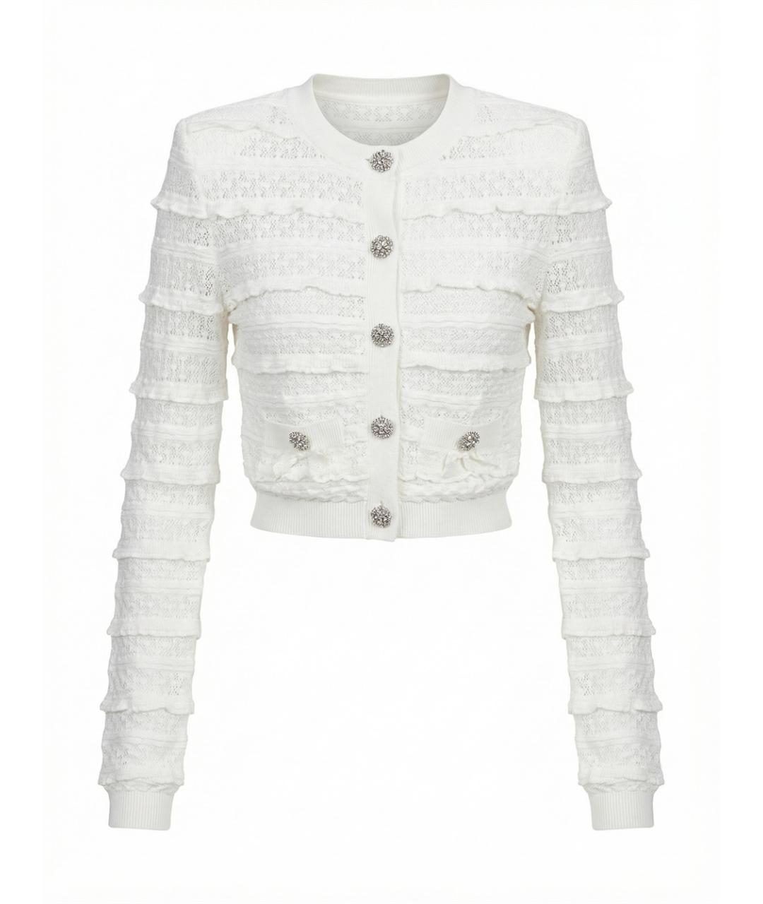 SELF-PORTRAIT Белый вискозный кардиган, фото 1