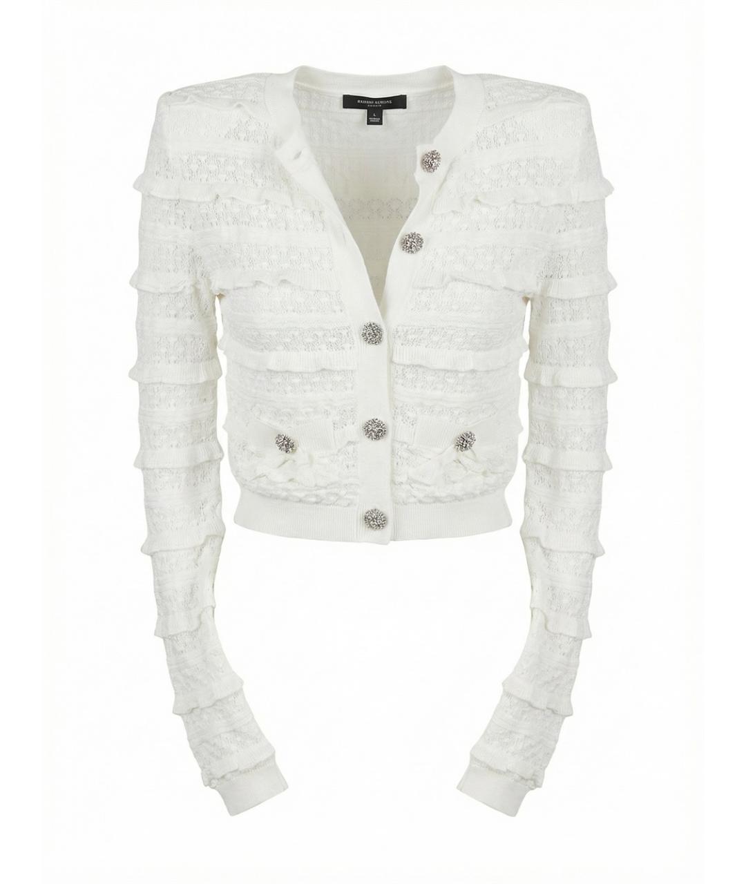 SELF-PORTRAIT Белый вискозный кардиган, фото 2