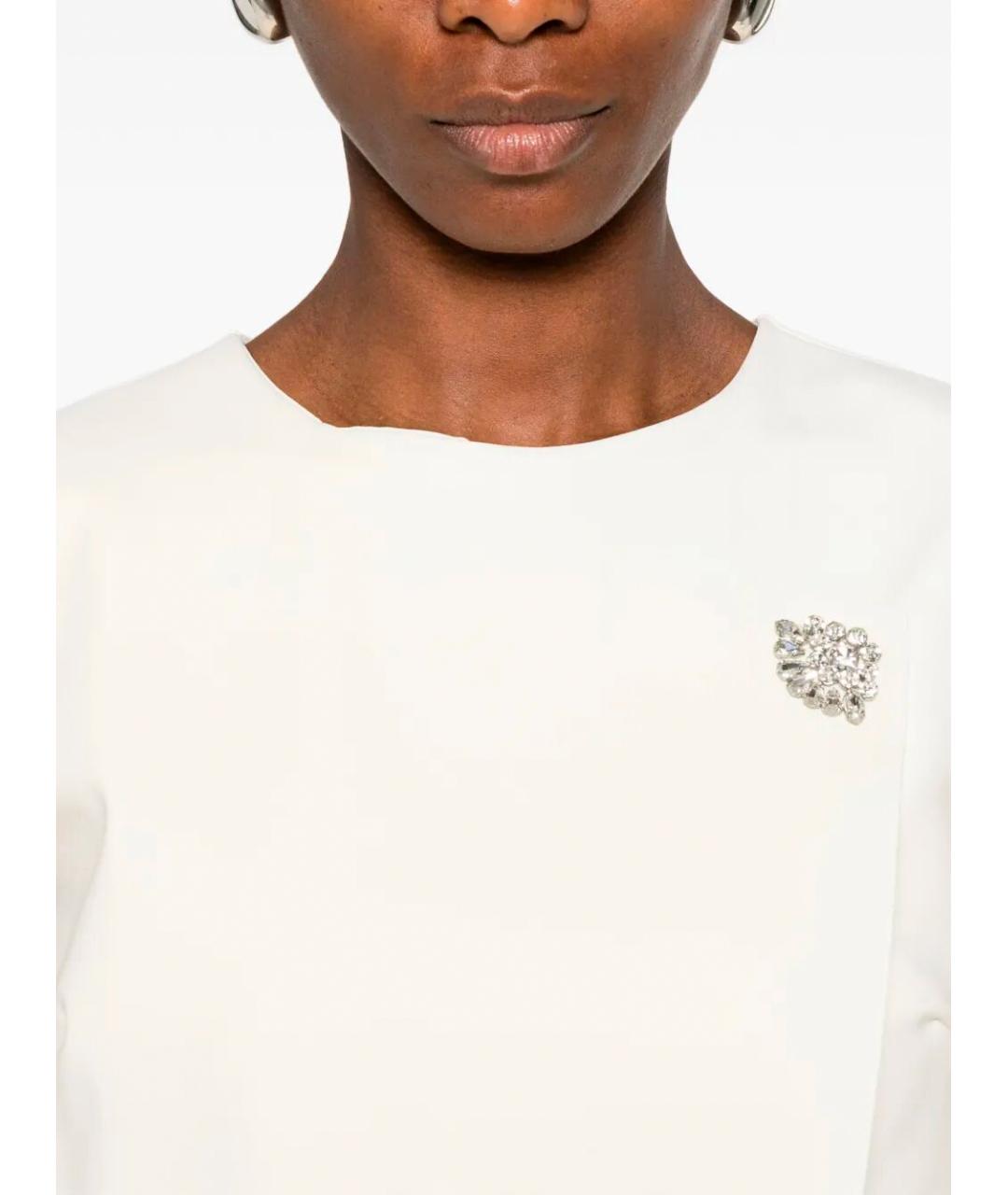 CHIARA BONI Бежевое полиамидовое повседневное платье, фото 4