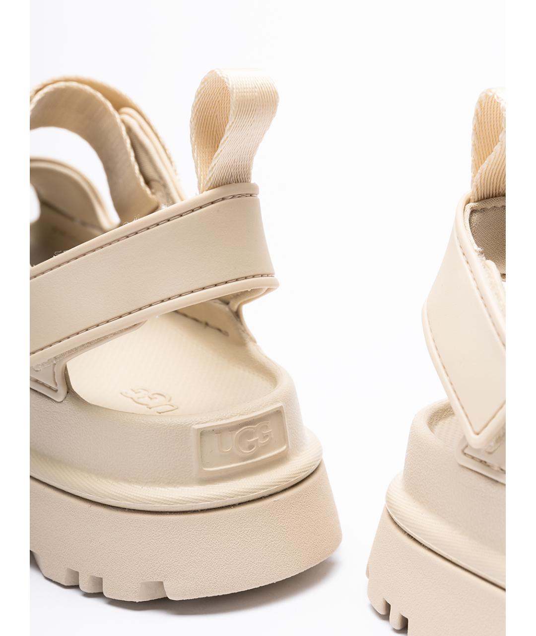 UGG AUSTRALIA Бежевые синтетические сандалии, фото 5