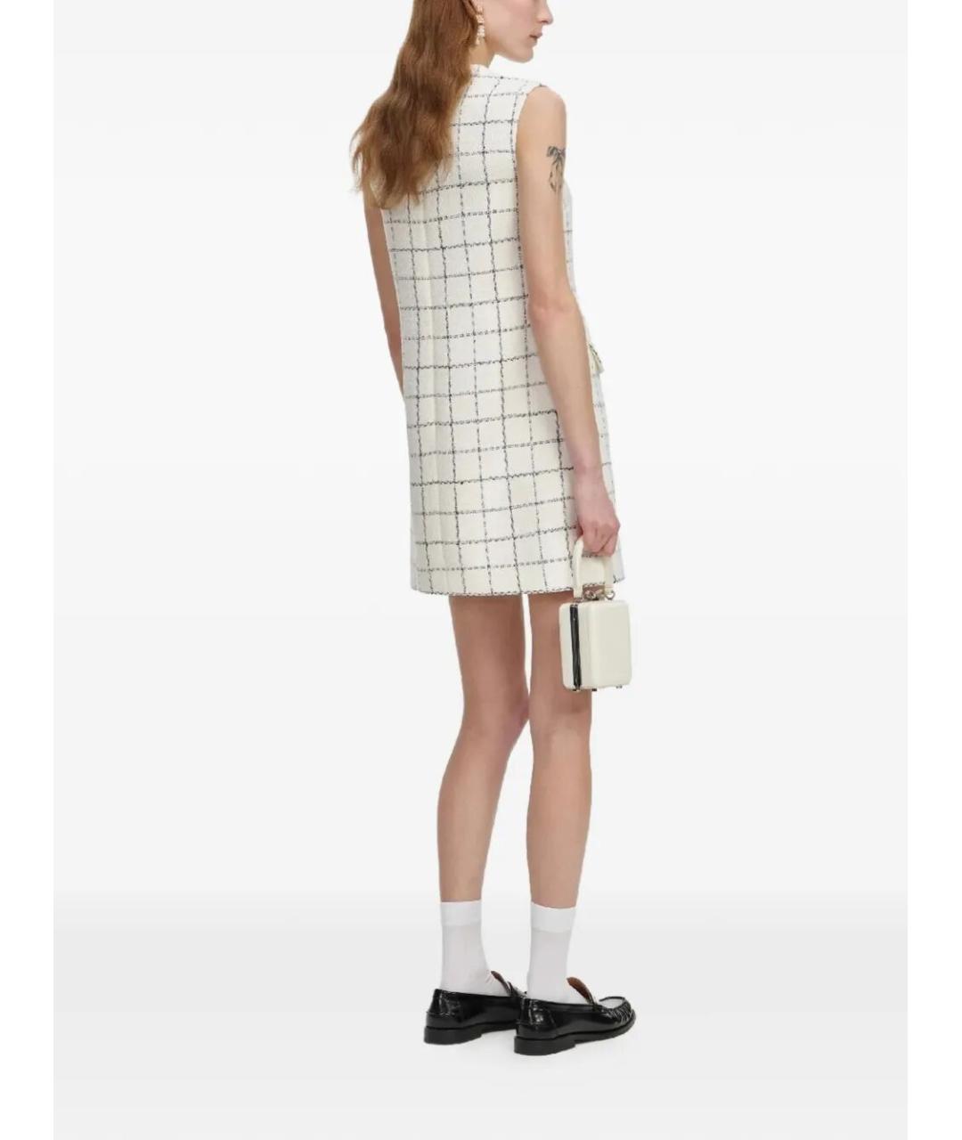 SELF-PORTRAIT Бежевое полиэстеровое повседневное платье, фото 4