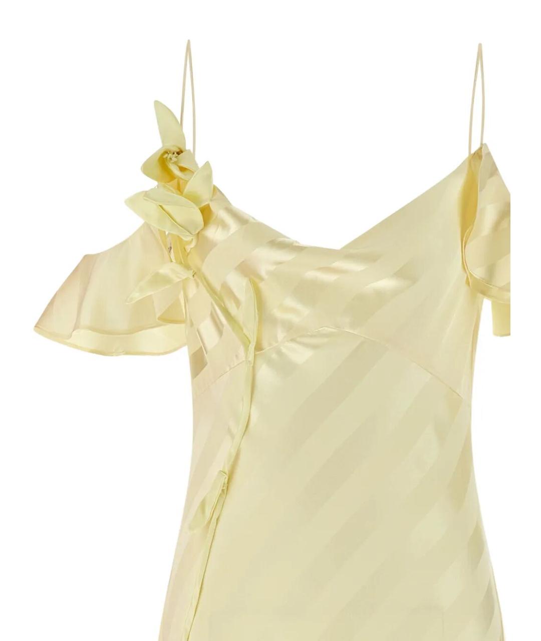 SELF-PORTRAIT Желтое полиэстеровое вечернее платье, фото 4