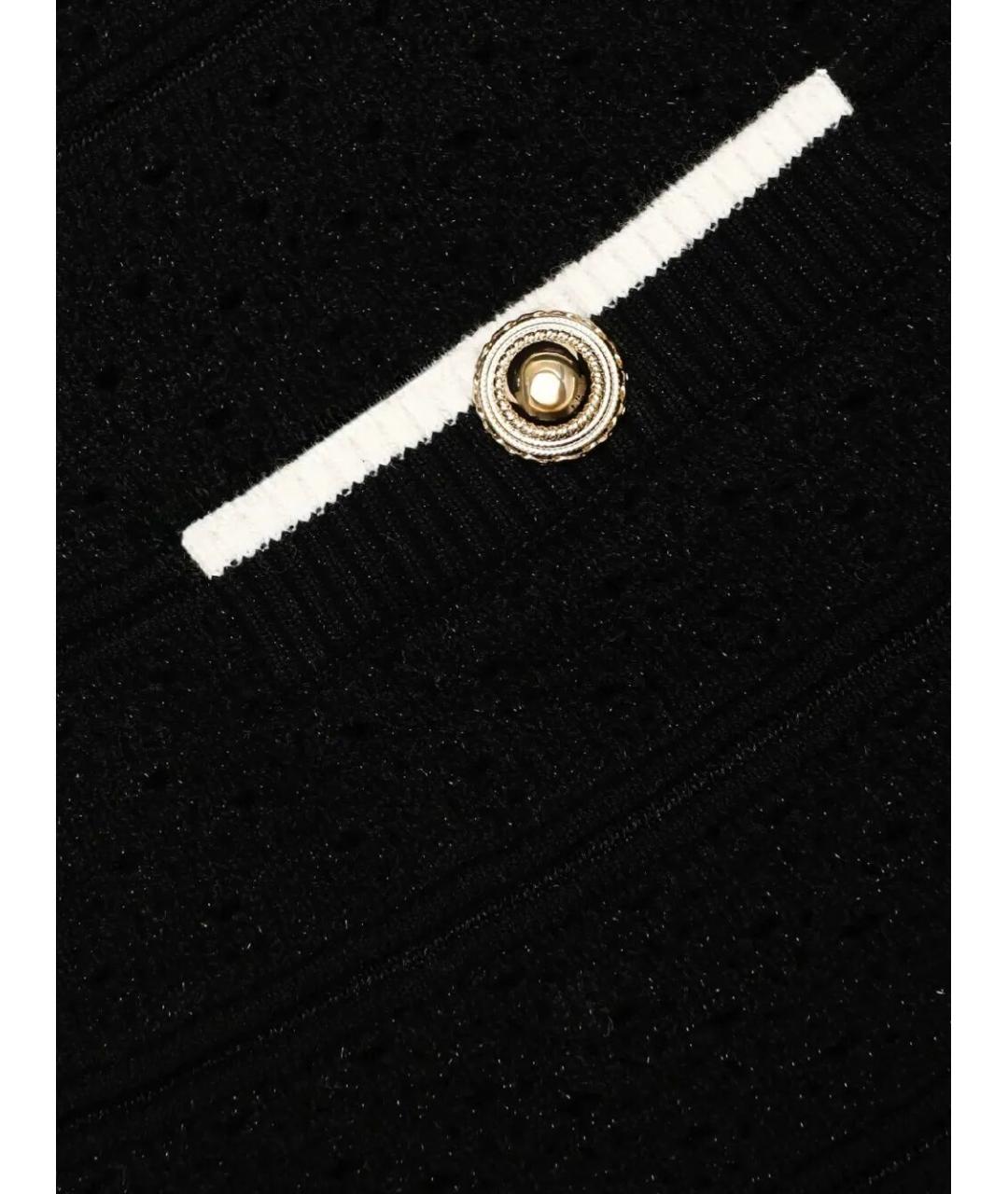 SELF-PORTRAIT Черная хлопковая юбка мини, фото 5