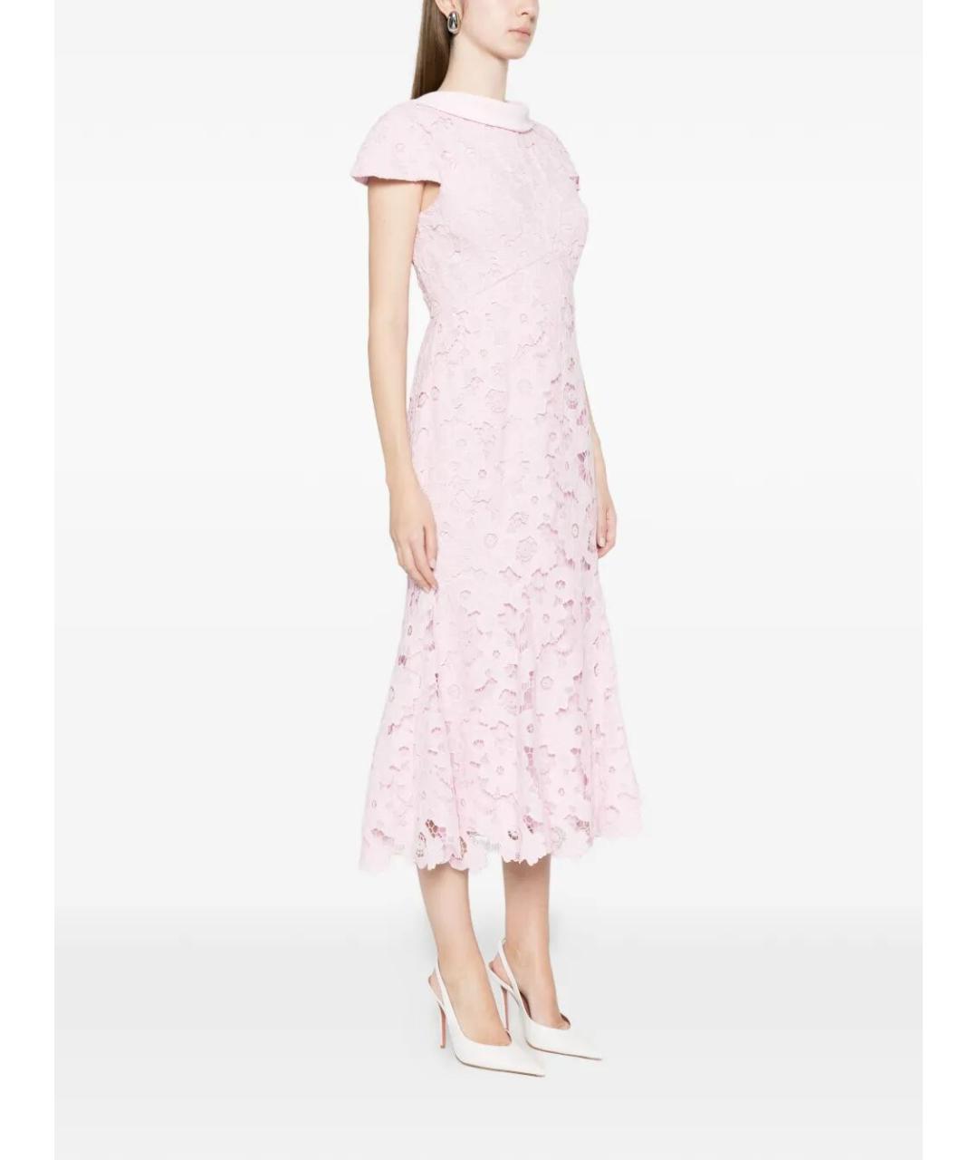 SELF-PORTRAIT Розовое полиэстеровое повседневное платье, фото 3
