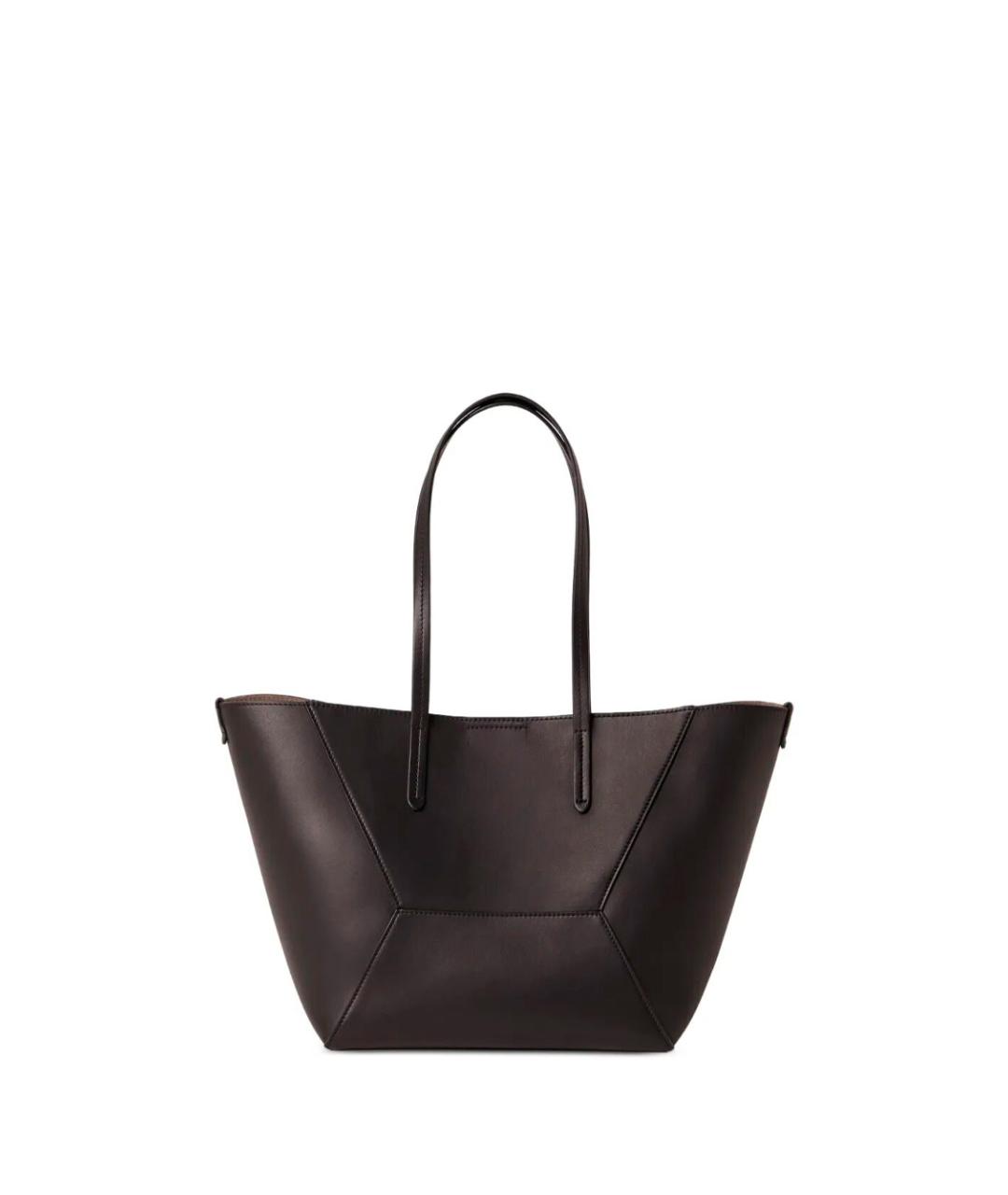 BRUNELLO CUCINELLI Коричневая кожаная сумка тоут, фото 2