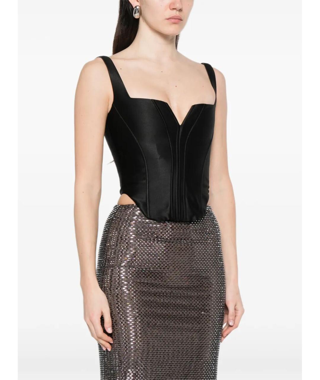 SELF-PORTRAIT Черный полиэстеровый корсет, фото 5
