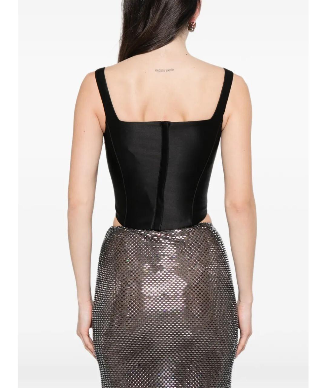 SELF-PORTRAIT Черный полиэстеровый корсет, фото 4